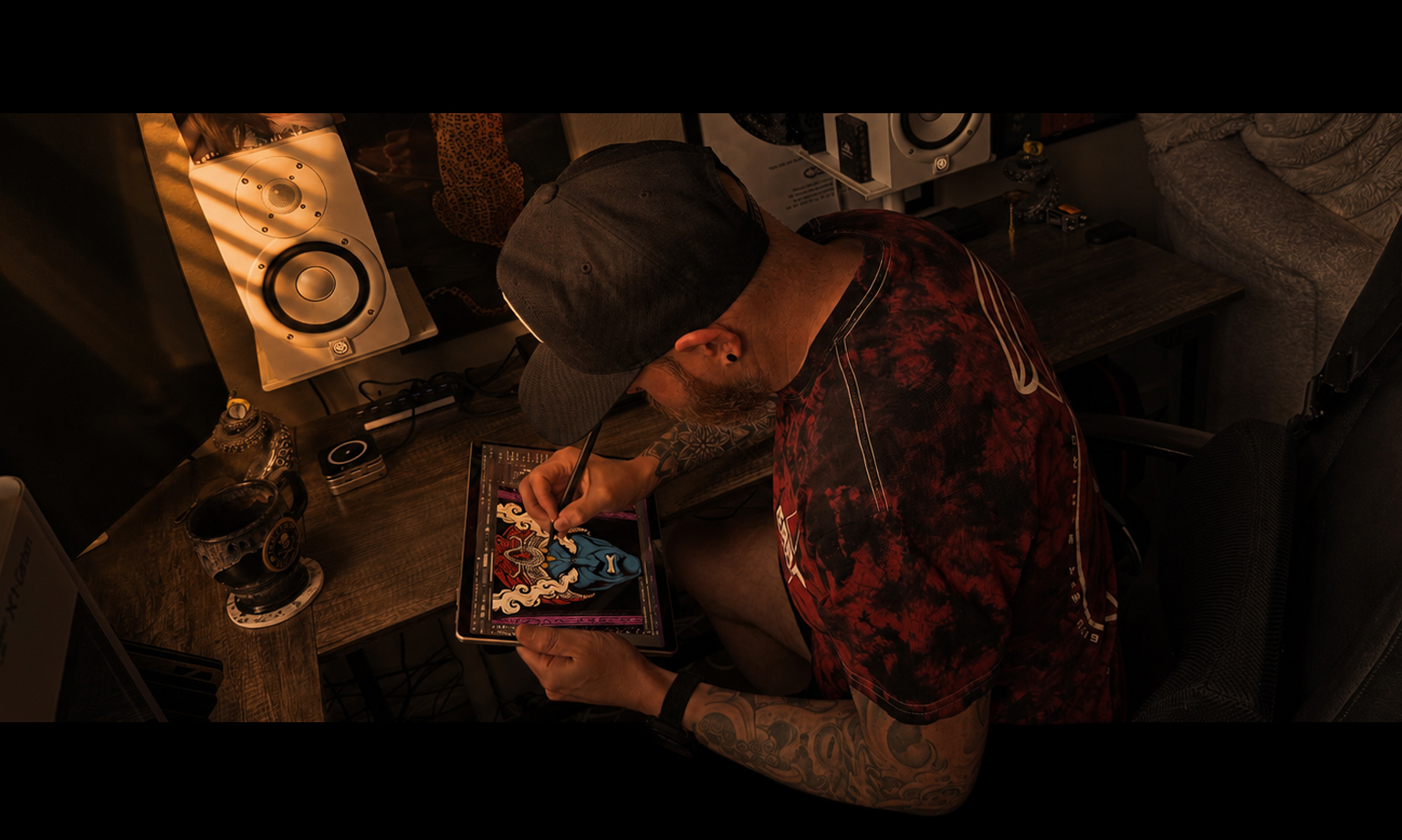 Kevin Scott, lead creator, at work
